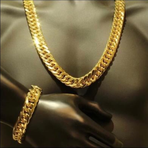 Nice Thick Gold Chain Set Yellow Gold Filled